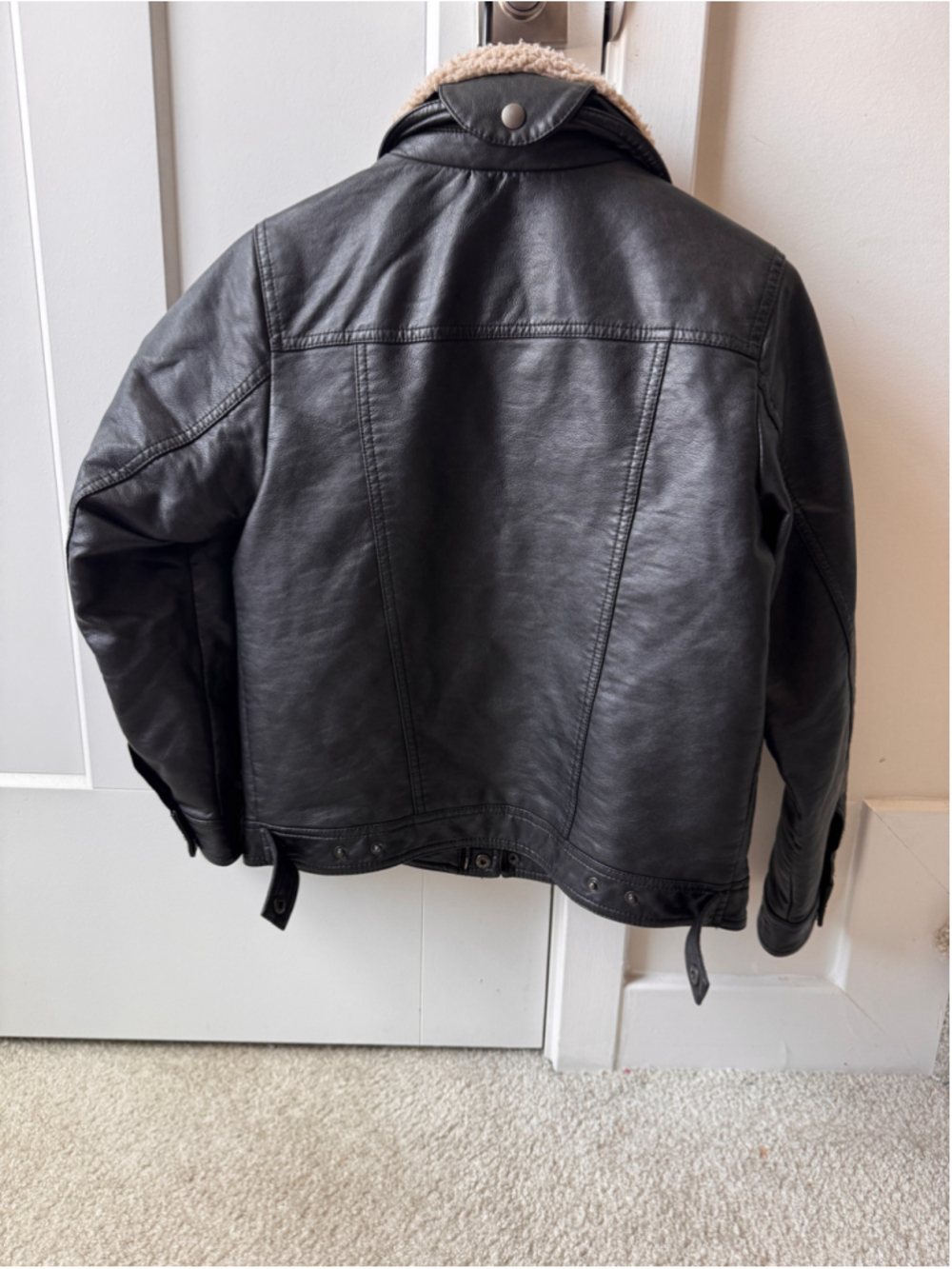 Levi's Faux Leather Jacket Black Big Boys Size M (10/12) - Picture 2 of 6